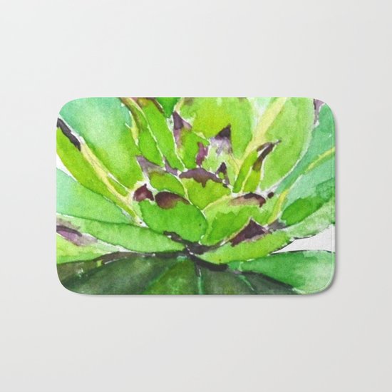 green succulent 3 Bath Mat