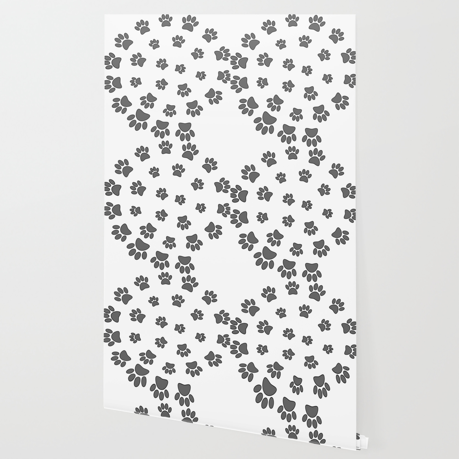 Spiral Dog Paw Print Wallpaper by