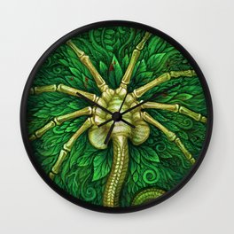 Facehugger (green) Wall Clock