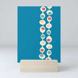 Mid Century Modern Baubles in Celadon Blue Mini Art Print
