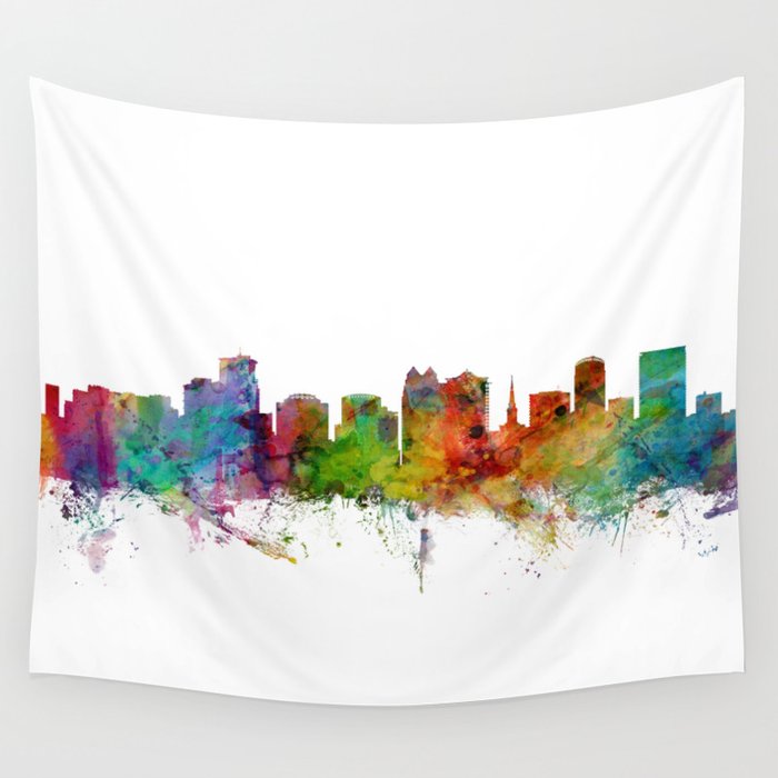 Orlando Florida Skyline Wall Tapestry by artPause - Michael Tompsett  Society6