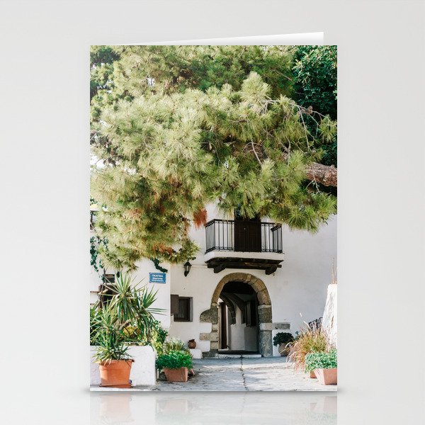 Greek Overgrown Town | Street Photography in the Mediterranean Island of Naxos | Travel & Culture  Stationery Cards