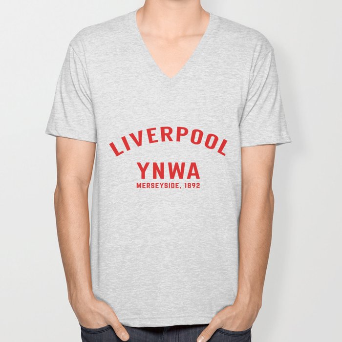 Liverpool Tshirt You Ll Never Walk Alone Ynwa Shirt Premier League Team Unisex V Neck By Art4all Society6