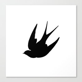 Swallow Silhouette Canvas Print