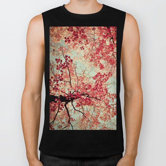 Autumn Inkblot Biker Tank