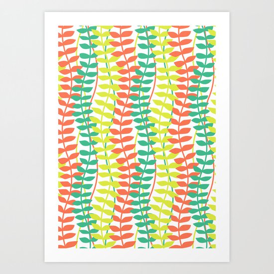 seagrass pattern - tropical Art Print