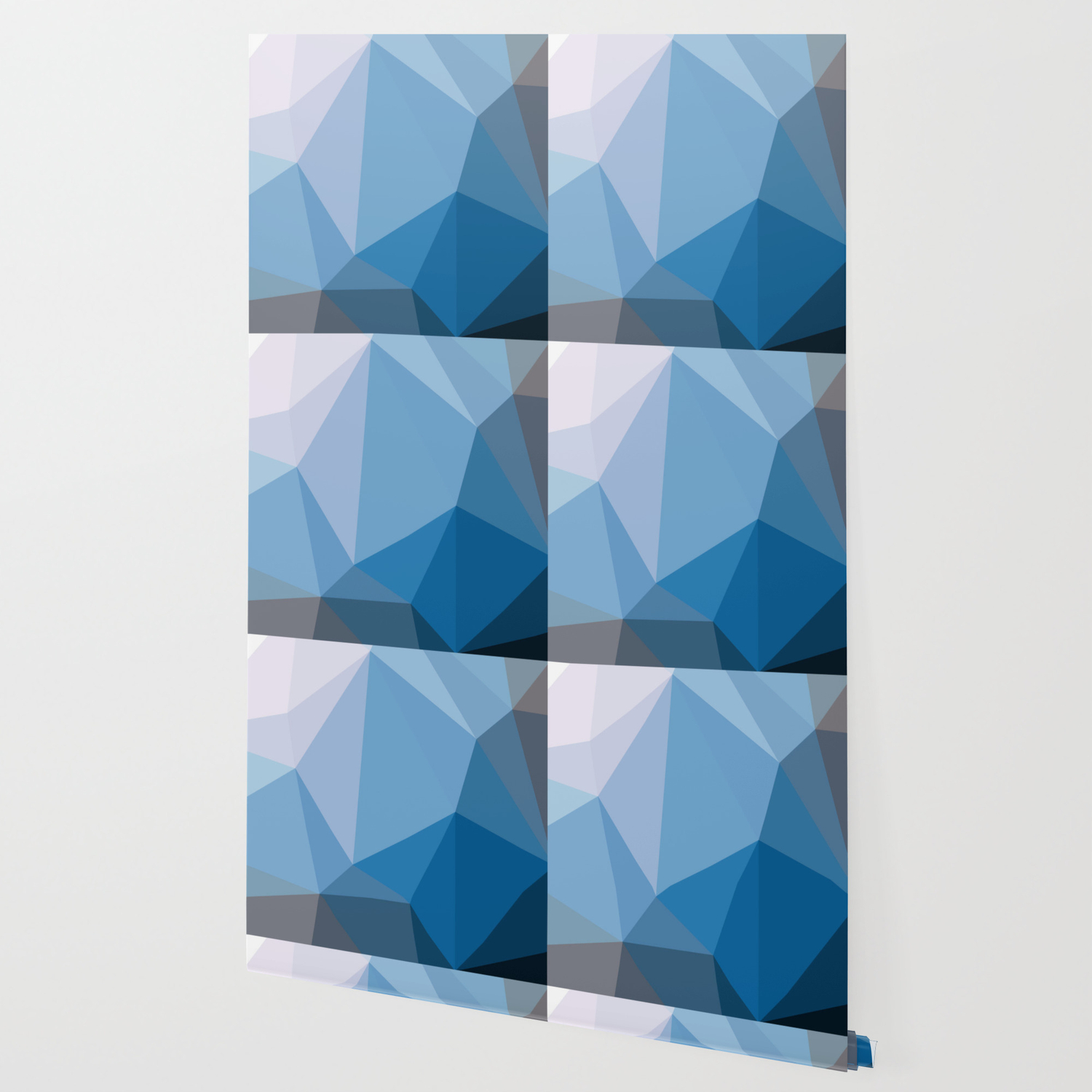 Shades Of Blue Triangle Abstract Wallpaper By Jnccreations Society6