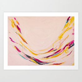 Miss Marmalade Rose - Abstract painting by Jen Sievers Art Print