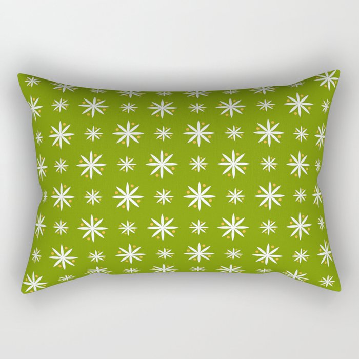 geometric flower 100 green Rectangular Pillow