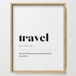 Wall Print | Travel definition Serving Tray