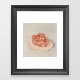 Heart cake Framed Art Print