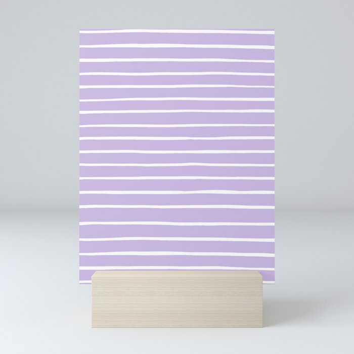 Stripes Lavender Mini Art Print