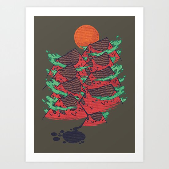 There's Chocolate in Those Mountains Art Print