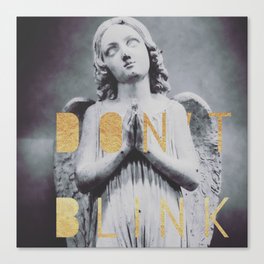 Don't Blink Weeping Angels Dr. Who Inspired Travel Photography Canvas Print