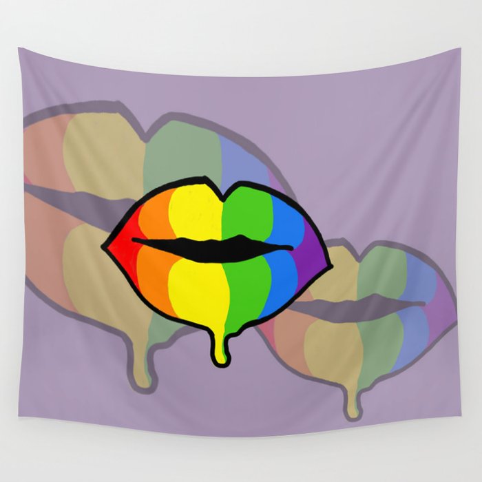 Pride Lips Wall Tapestry