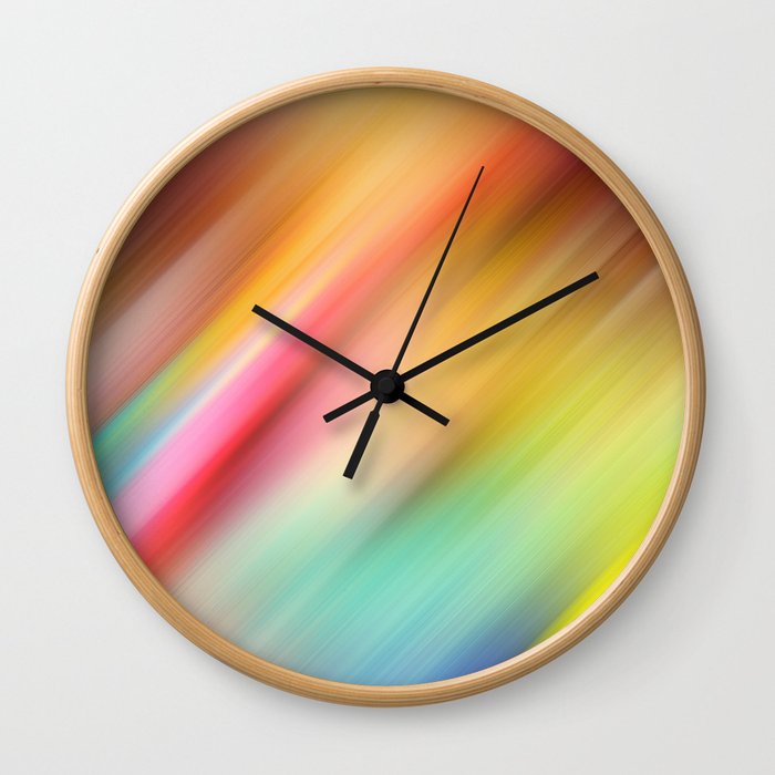 Abstract of multiple colors blending into each other Wall Clock
