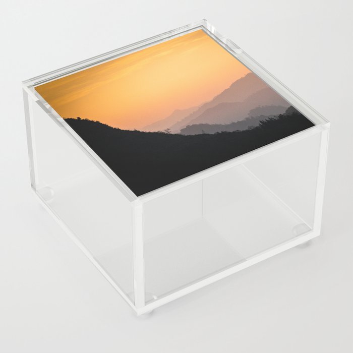 mountains at dusk Acrylic Box