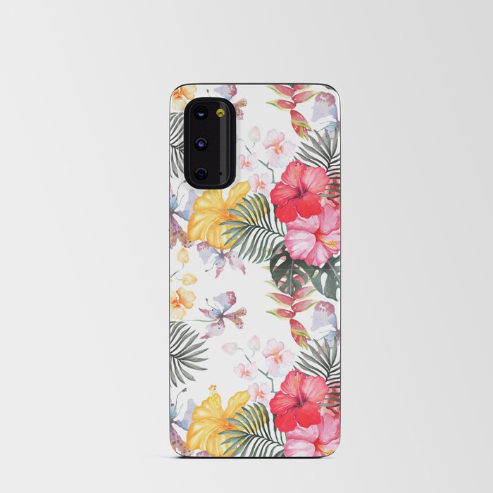 Floral Blossoms Red Yellow Wallart Android Card Case