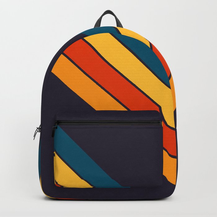 V Shape Colorful Retro Stripes Cheuksin Backpack