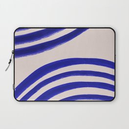 Abstract Navy Blue Lines Laptop Sleeve