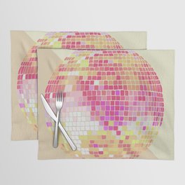 Disco Ball – Pink Ombré Placemat | Dance, Drawing, Peace, Dancing, Discoball, 70S, Flowerpower, Fashion, Retro, Disco 