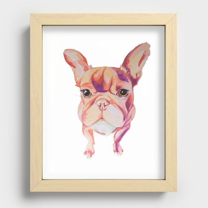 Frenchie Recessed Framed Print