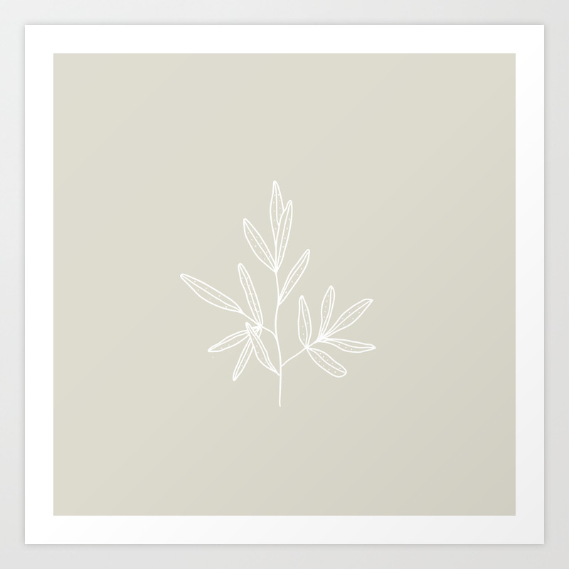 The Single Olive Branch Art Print By Bexley Society6