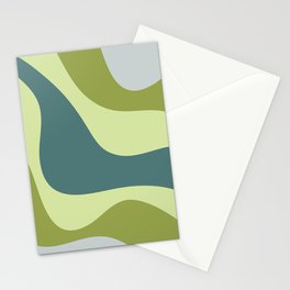Colorful abstract waves design 3 Stationery Card