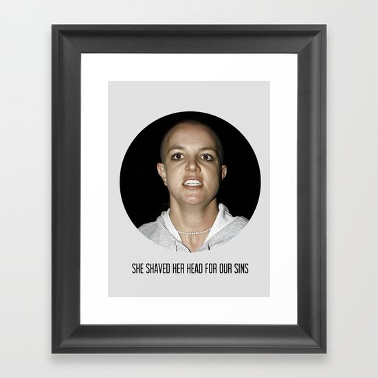 She Shaved Her Head For Our Sins Framed Art Print