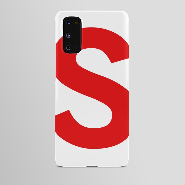 Letter S (Red & White) Android Case