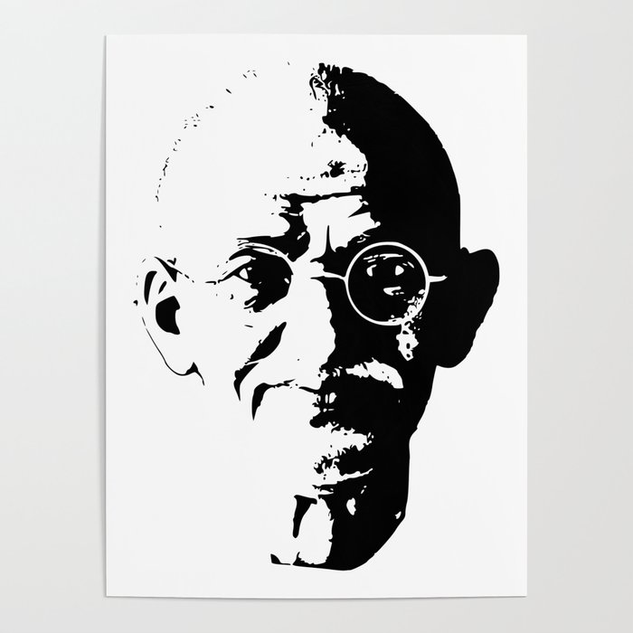 Mahatma Gandhi Minimalistic Pop Art Poster | Graphic-design, Gandhi, Mahatma-gandhi, Ghandi, Mahatma, India, Indian, British-empire, Non-violence, Nonviolence