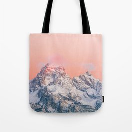 Alpenglow Mountain Sunset Tote Bag