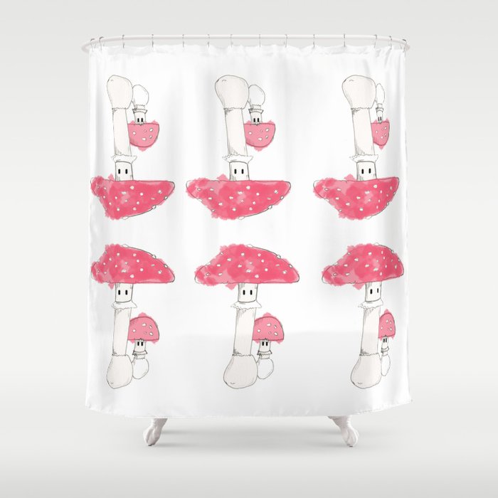 Realistic Mario S Mushroom Shower Curtain By Martapinilla Society6