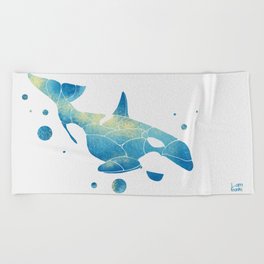 Blue Orca Beach Towel