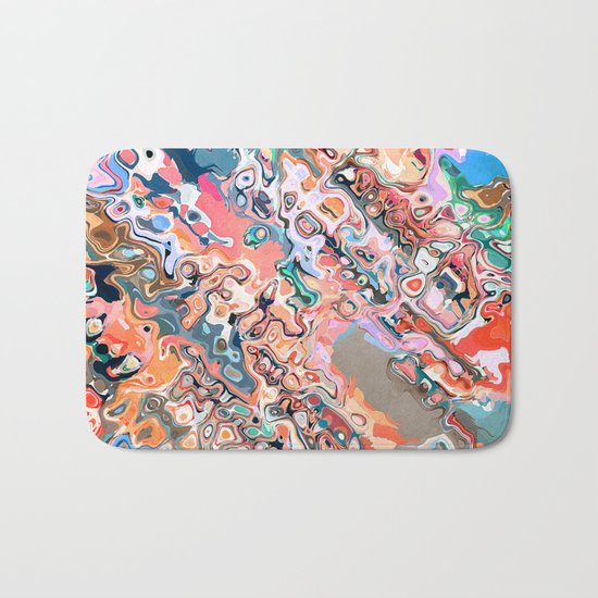 Colorful Textured Abstract Bath Mat