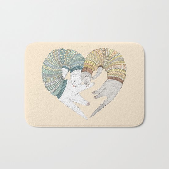 Ferret Sleep Love Bath Mat