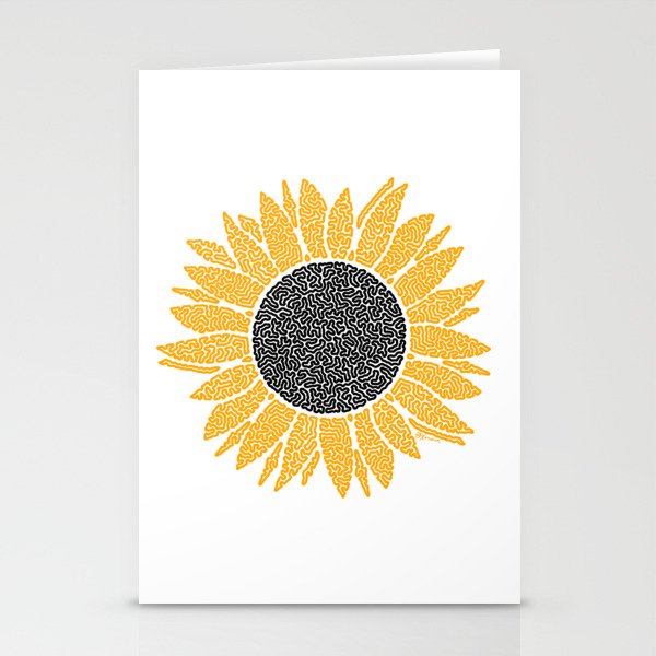 Squiggle Sunflower Stationery Cards