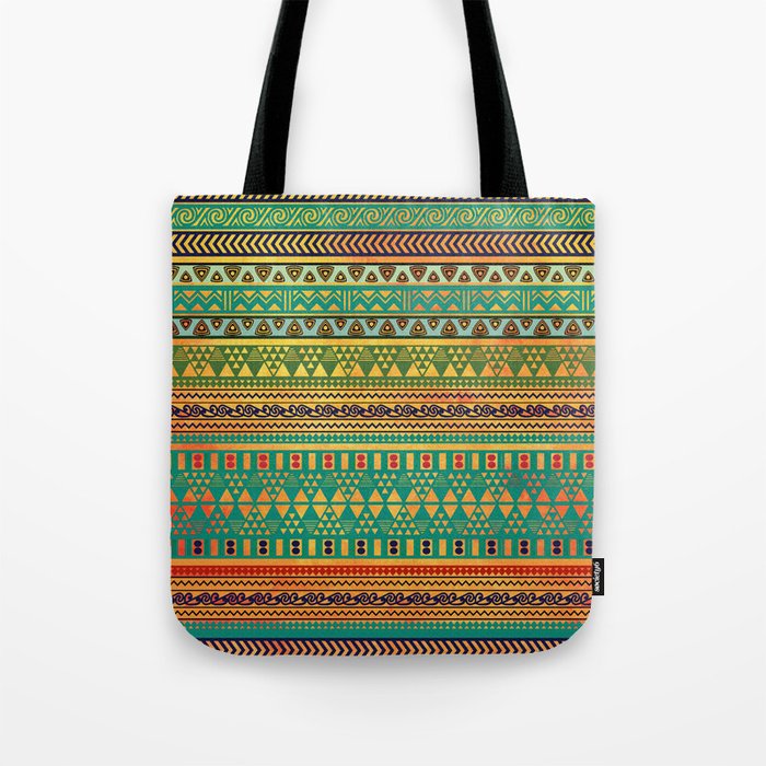 Inspired Aztec Pattern 3 Tote Bag by Klara Acel | Society6