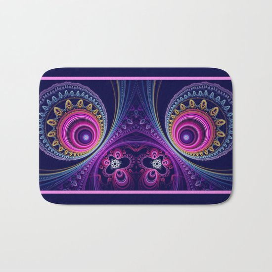 Colourful circles and patterns Bath Mat