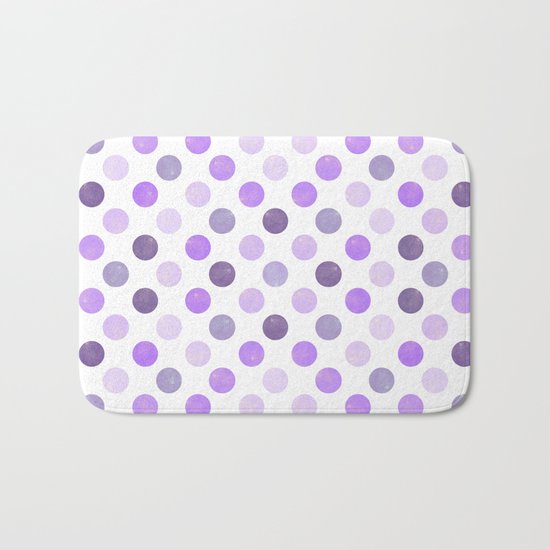 Watercolor Dots Pattern III Bath Mat