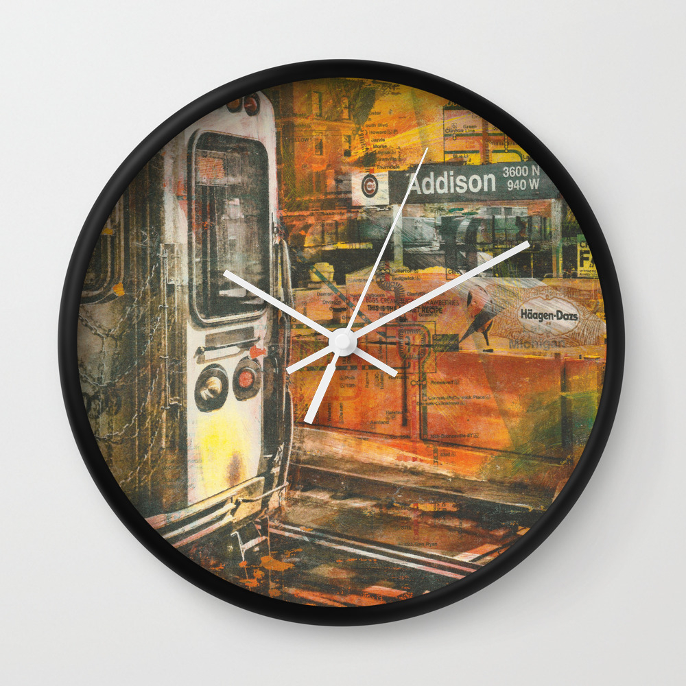 Addison Stop Wall Clock By Ndoolittleshadel Society6
