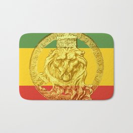 Conquering Lion of Judah Reggae Master Bath Mat | Dancehall, Jamaican, Graphicdesign, Lionofjudah, Kingofkings, Reggae, Rasta, Rocksteady, Jamaica, Rastafari 