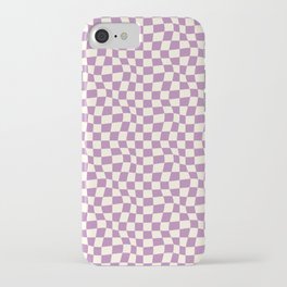 y2k checkerboard_ashy lilac iPhone Case