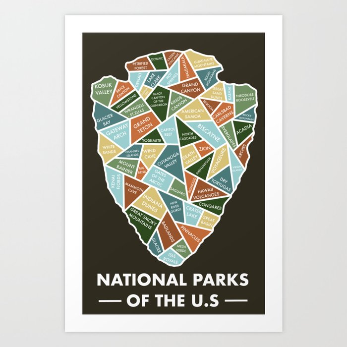 National Parks of the U.S. Art Print