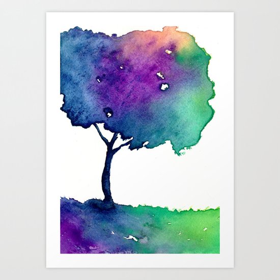 Hue Tree II Art Print
