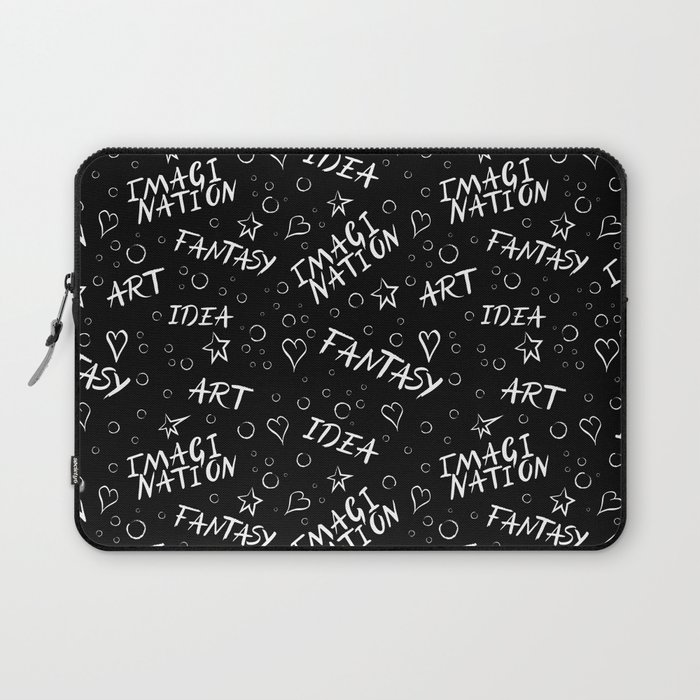 Fantasy pattern with art words Laptop Sleeve