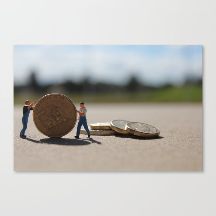 Tiny Bankers Canvas Print