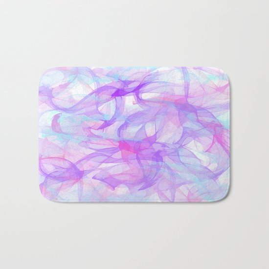 Soft Veils Of Color Abstract Bath Mat