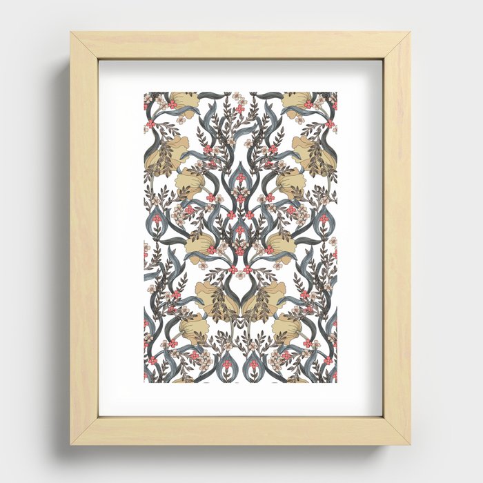 William Morris Pimpernel Art Nouveau Floral Recessed Framed Print
