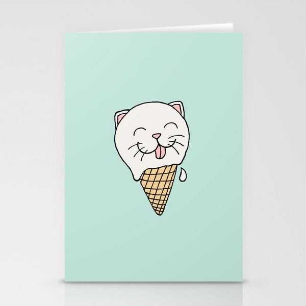 Kitty-Cream Stationery Cards